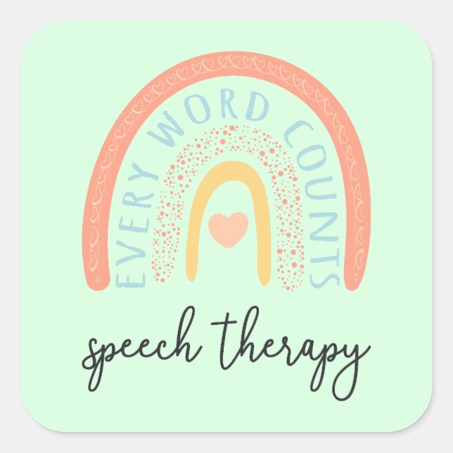 Sprachtherapie II - Jedes Wort zählt Quadratischer Aufkleber (Vorderseite)