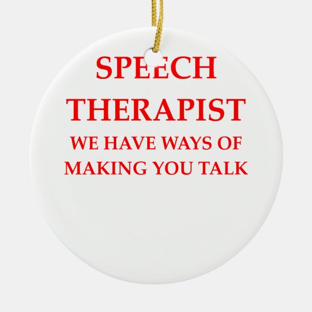Sprachtherapie Keramikornament (Vorne)
