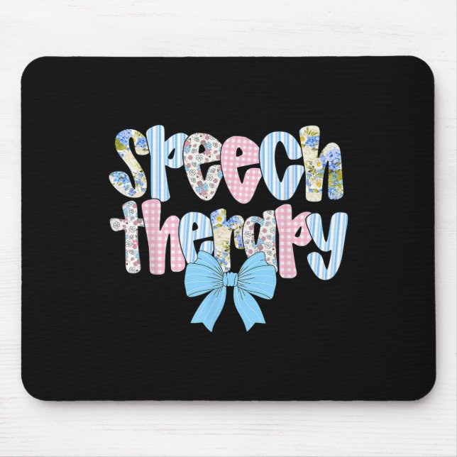 Sprachtherapie Retro Groovy Sprachpathologe T Mousepad (Vorne)