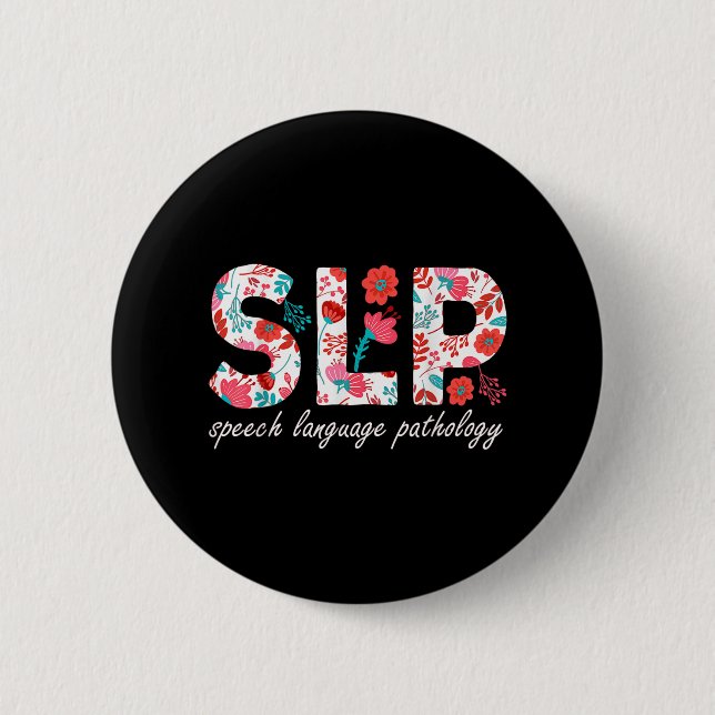 Sprachtherapie Sprachpathologie Retro Dai Button (Vorderseite)