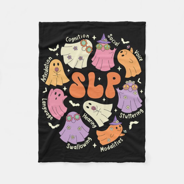 Sprachtherapie spricht Sprachpathologe Hallowe Fleecedecke (Vorderseite)
