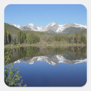 Sprague Lake I im Rocky-Mountain-Nationalpark Quadratischer Aufkleber