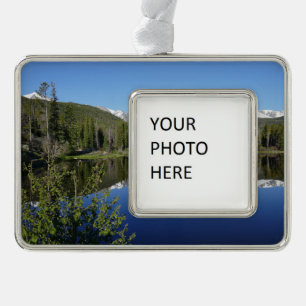Sprague Lake I im Rocky-Mountain-Nationalpark Rahmen-Ornament Silber