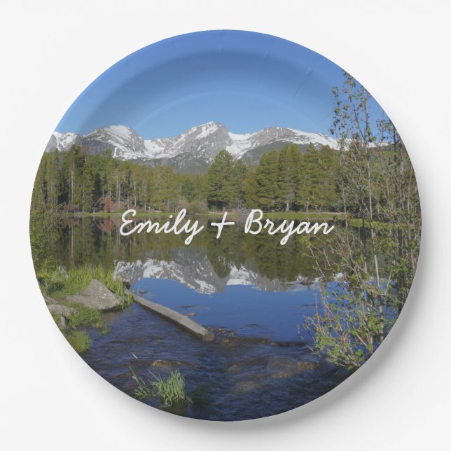 Sprague Lake II im Rocky Mountain National Park Pappteller (Vorderseite)