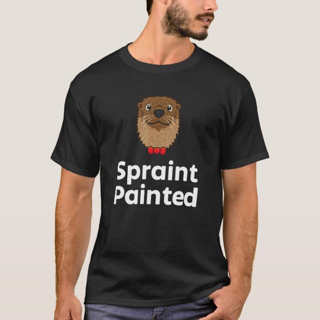Spraint Paint Otter   Otter Humor Joke T-Shirt (Vorderseite)