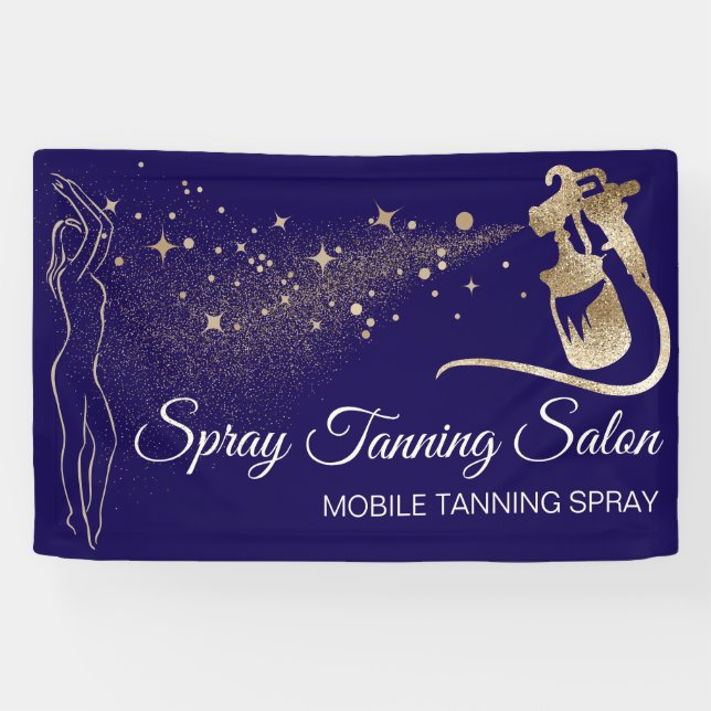 Spray Body Tan Navy Black Bronze Banner (Horizontal)
