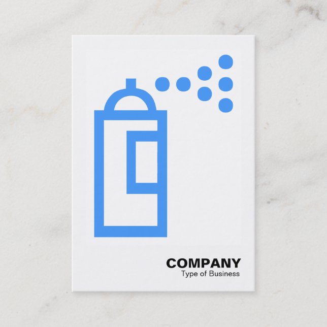 Spray Can - Baby Blue on White Visitenkarte (Vorderseite)