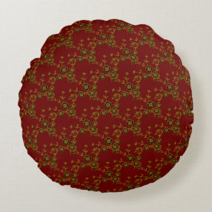 Spray Floral-S1-Rouge-Or-16po COUSSIN ROND