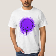 Spray-Gesicht lila