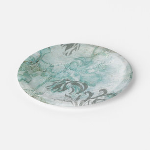 Spray mit nicht verzierter Blume III Pappteller