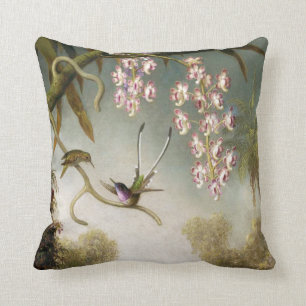 Spray-Orchideen mit Kolibri-Kissen Kissen