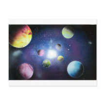 Spray Paint Art Space Galaxy Malerei