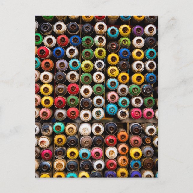 Spray Paint Cans Postkarte (Vorderseite)