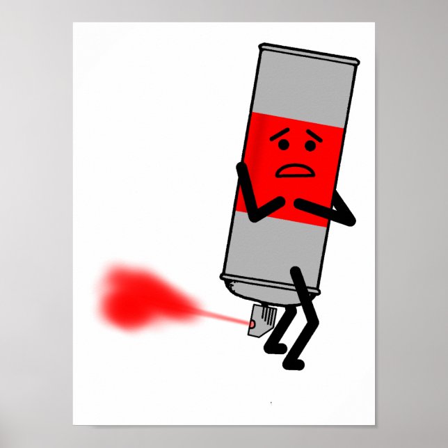 Spray Paint Fart Drôle Poster (Devant)