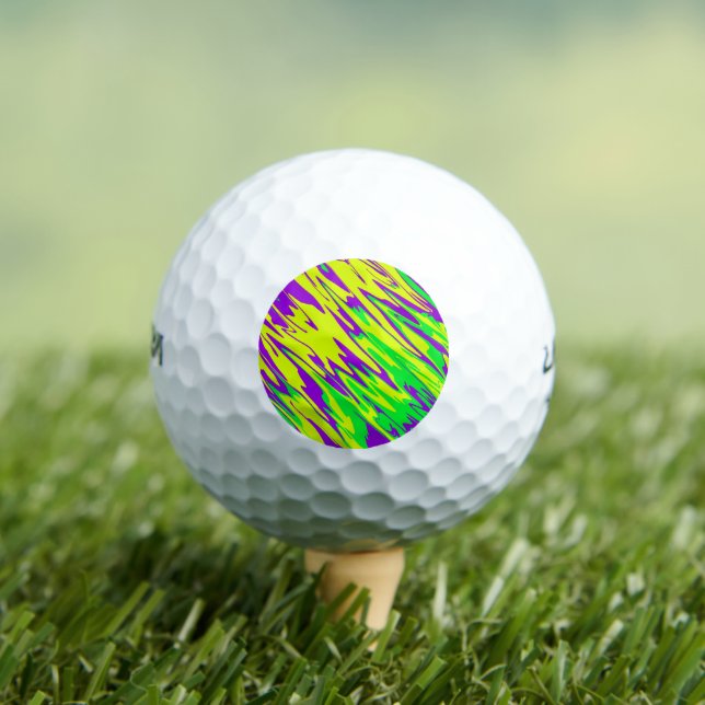Spray Paint Mardi Gras Golfball (Insitu T-Shirt)