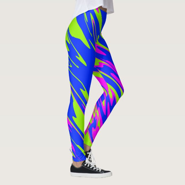 Spray Paint Pink Limon Blue Leggings (Rechts)