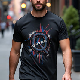 Spray Paint 'Q' Monogramm: Anpassbar städtisch T-Shirt