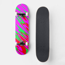 Spray Paint Red Pink Green Skateboard
