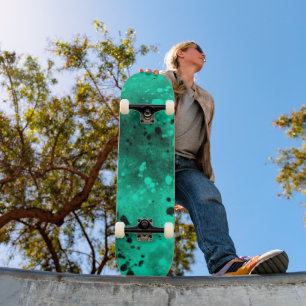 Spray Paint Spritzer Effect Green Skateboard