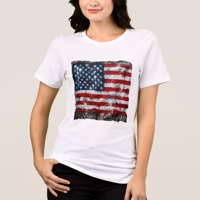 "Spray Paint USA" Tri-Blend Shirt (Vorderseite)