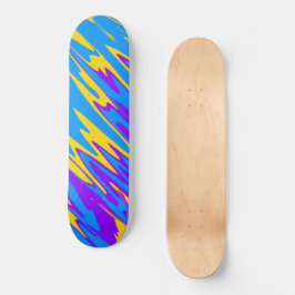 Spray Paint Yellow Blue Lila Skateboard