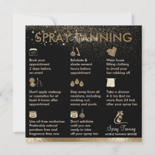 Spray Tan Aftercare Instruction Tipps Bronze Body Einladung