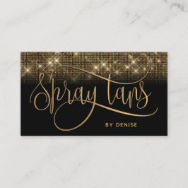 Spray Tan Mobile Spray Tan Gold Glittering Girl Visitenkarte