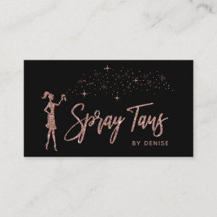 Spray Tan Mobile Spray Tan Gold Glittering Girl Visitenkarte