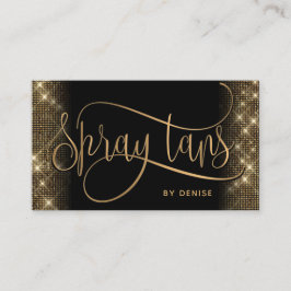 Spray Tan Mobile Spray Tan Gold Glittering Girl Visitenkarte