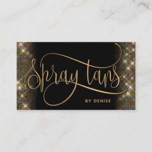 Spray Tan Mobile Spray Tan Gold Glittering Girl Visitenkarte