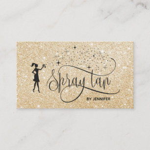 Spray Tan Mobile Spray Tanning Glittering Girl Visitenkarte