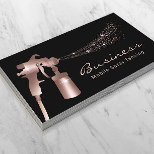 Spray Tan Moderne Rose Gold Mobile Tanning Visitenkarte