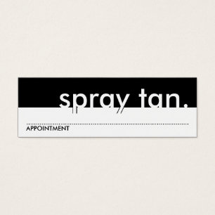 Spray Tan. (Verabredungskarte)