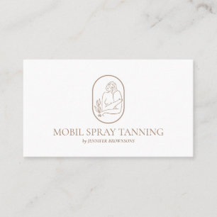 Spray Tanning Boho Body Skincare Frau Logo Visitenkarte