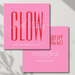Spray-Tanning-Glanz moderne Typografie Schrift ros Quadratische Visitenkarte
