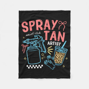 Spray-Tanning-Künstlerin Retro-Tech-Beauty-Tanning Fleecedecke