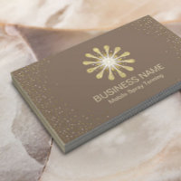 Spray Tanning Salon Golden Sun Modern Confetti