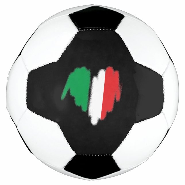 Sprayed Italienische Flagge Graffiti Herz Grafik Fußball (Vorderseite)