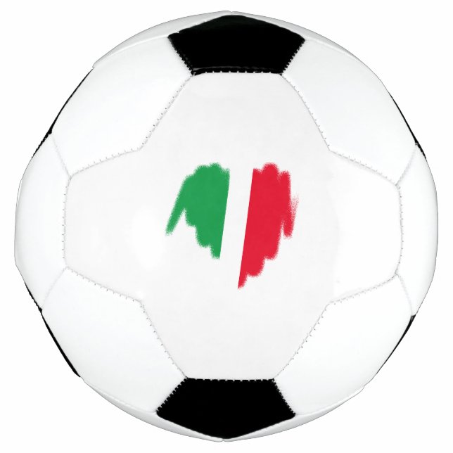 Sprayed Italienische Flagge Graffiti Herz Grafik Fußball (Vorderseite)