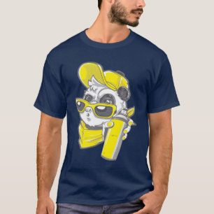Sprayer Panda Street Art Künstler retro T-Shirt