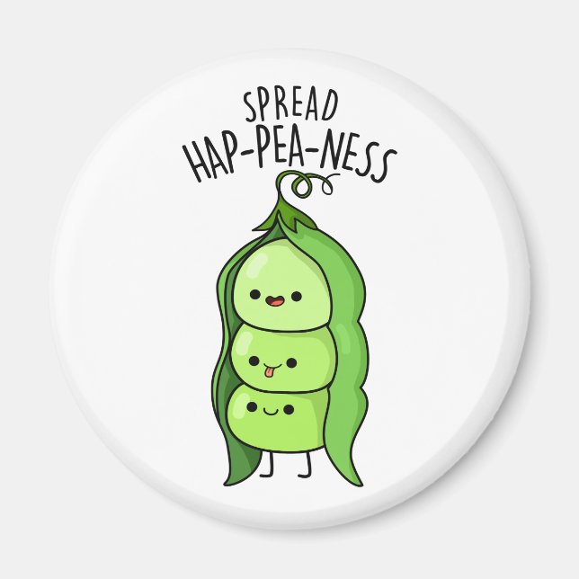Spread Hap-pea-ness Funny Peas Pub Magnet (Vorne)