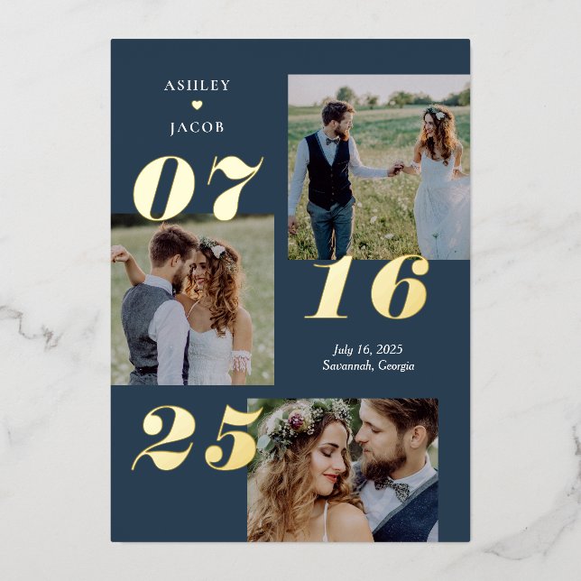 Spread Joy REAL FOIL Save the Date Card Folieneinladung (Vorderseite)