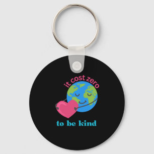 Spread Kindness Earth and Heart Illustration Stick Schlüsselanhänger