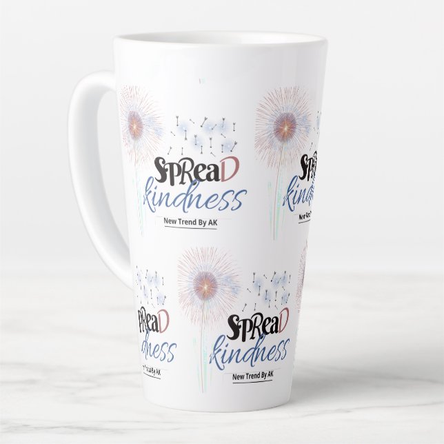 Spread Kindness Latte Tasse (Linke Ecke)
