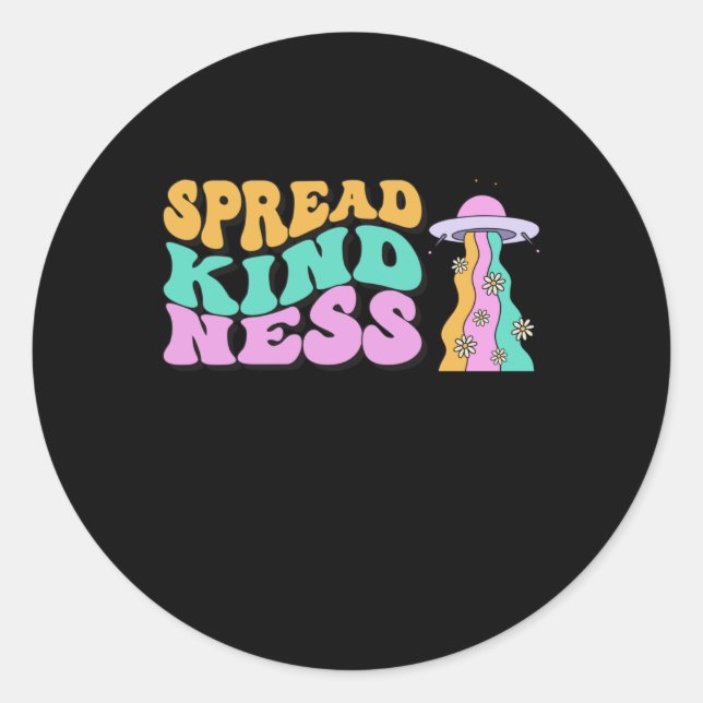 Spread Kindness Pastel Ufo Rainbow Sticker (Vorderseite)