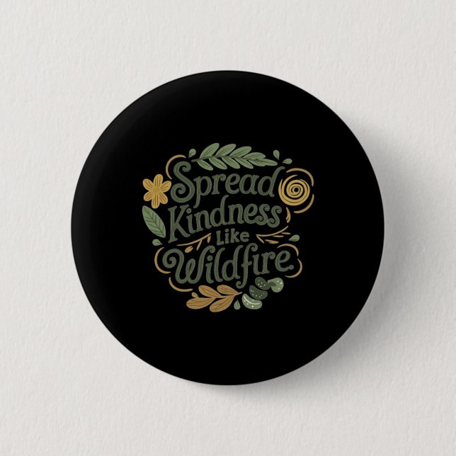 Spread Kindness - Positive Affirmation Sticker Button (Vorderseite)