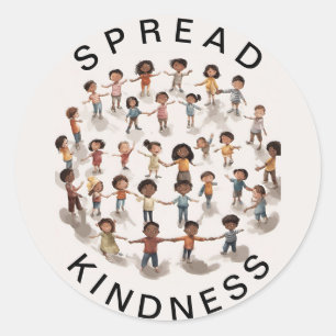 Spread Kindness Runder Aufkleber