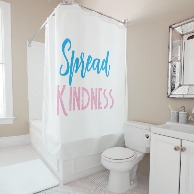 Spread Kindness Shower Curtain Duschvorhang (Beispiel)