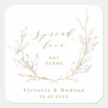 Spread Liebe Gold schlichter, eleganter Kranz