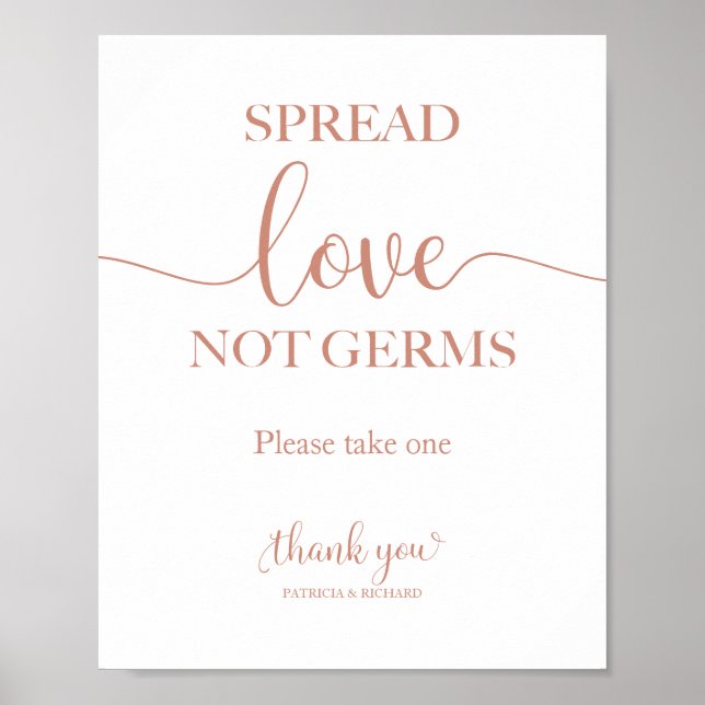 Spread-Liebe nicht Germs Hand Sanitizer Favoriten  Poster (Vorne)